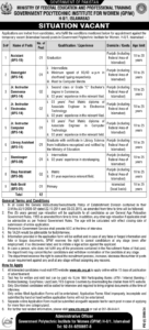 Latest Ministry of Federal Education & Professional Training Jobs 2024 Advertisement