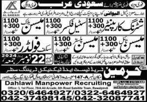 Latest Job at Dahlawi Manpower Recruiting –2024 Advertisement